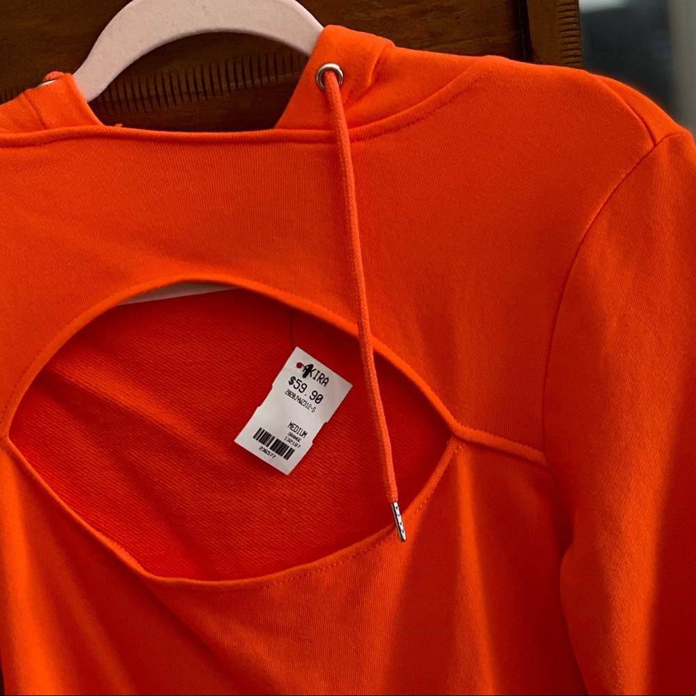 Akira orange hoodie dress